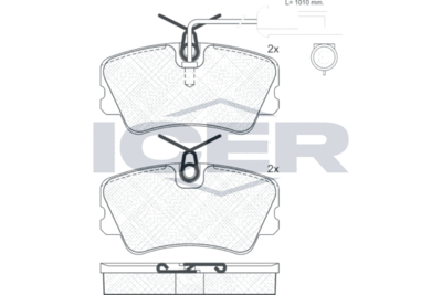 ICER 180870 Тормозные колодки и сигнализаторы  для ALFA ROMEO 33 (907_) 1.4 i.e. (907.A3A, 907.A3B)