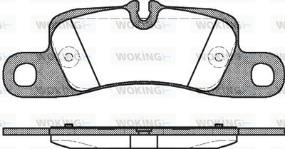 Комплект тормозных колодок, дисковый тормоз WOKING P12793.00 для PORSCHE CAYENNE
