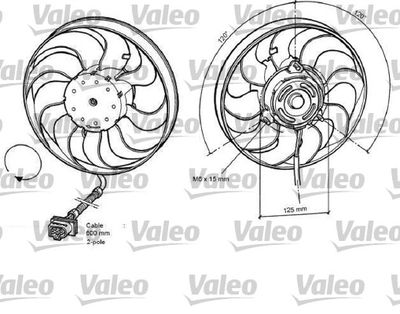 VALEO 696048 Вентилятор системи охолодження двигуна для SEAT (Сеат)