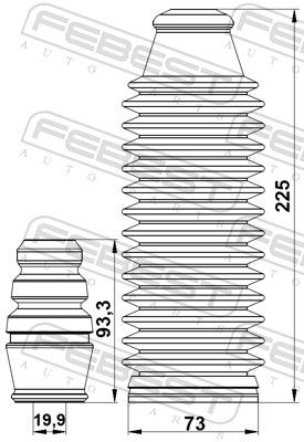 CHIT PROTECTIE PRAF AMORTIZOR FEBEST HSHBCRZFKIT 1