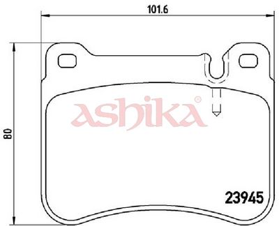 Bremsekloss sett ASHIKA 50-00-0519 for MERCEDES-BENZ
