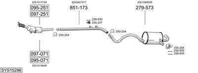 Układ wydechowy BOSAL SYS15296