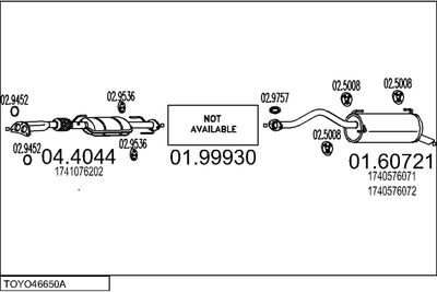 SISTEM DE ESAPAMENT MTS TOYO46650A003624