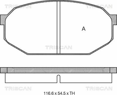 Комплект тормозных колодок, дисковый тормоз TRISCAN 8110 42012 для MITSUBISHI GALANT