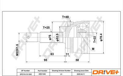 каре комплект, полуоска DR!VE+ DP2110.10.1262