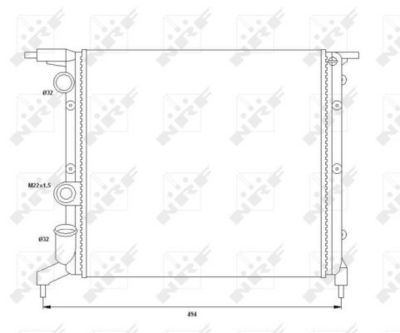 Radiator, engine cooling 58785