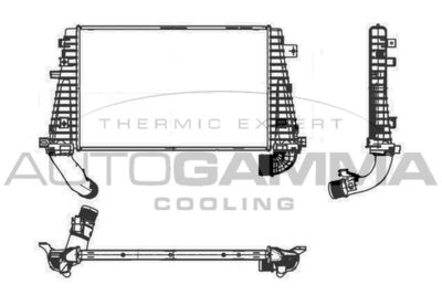 AUTOGAMMA 107024 Интеркулер для OPEL ASTRA H TwinTop (A04)