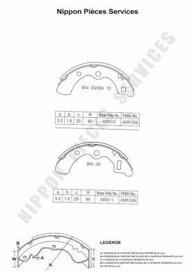 Комплект тормозных колодок NPS H350A02 для TRIUMPH ACCLAIM