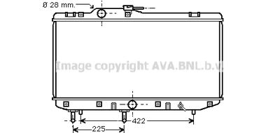 Радиатор, охлаждение двигателя AVA QUALITY COOLING TO2151 для TOYOTA STARLET