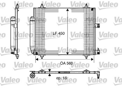VALEO 817579 Радиатор кондиционера  для FIAT ULYSSE (Фиат Улссе)