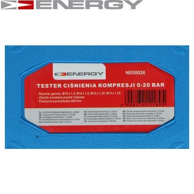 ENERGY - Tester tlaku vo valcoch 0-20 BAR (Benzín)