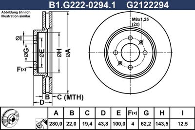 спирачен диск GALFER B1.G222-0294.1
