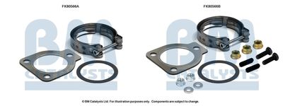 Монтажный комплект, катализатор BM CATALYSTS FK80566 для OPEL ANTARA