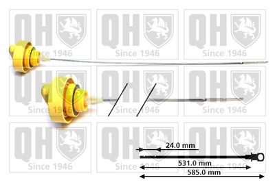 Указатель уровня масла QUINTON HAZELL QOD158 для RENAULT GRAND SCENIC