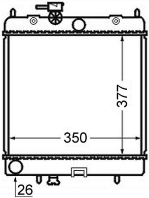 Radiator, engine cooling CR 760 000S