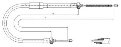 Håndbremsekabel METZGER 11.6573