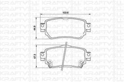 Комплект тормозных колодок, дисковый тормоз KRAFTVOLL GERMANY 07010093 для NISSAN X-TRAIL