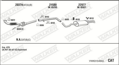 Изпускателна система WALKER VWK015464A