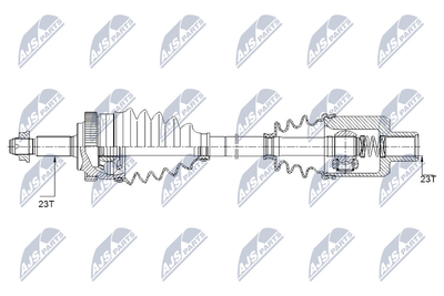 Приводной вал NTY NPW-RE-151 для RENAULT KANGOO