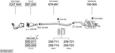 Изпускателна система BOSAL SYS01057