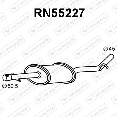 Предглушитель выхлопных газов VENEPORTE RN55227 для RENAULT KANGOO