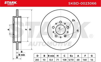 спирачен диск STARK SKBD-0023066