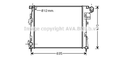 Радиатор, охлаждение двигателя AVA QUALITY COOLING RTA2427 для RENAULT TRAFIC