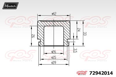 Поршень, корпус скобы тормоза MAXTECH 72942014 для MERCEDES-BENZ C-CLASS