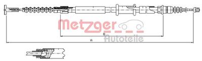 Тросик, cтояночный тормоз METZGER 461.12 для FIAT MAREA