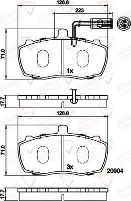 Комплект тормозных колодок, дисковый тормоз COMLINE ADB11066 для LTI TX
