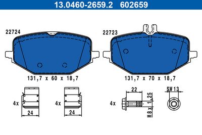 Brake Pad Set, disc brake 13.0460-2659.2