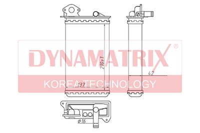Теплообменник, отопление салона DYNAMATRIX DR73964 для VW DERBY