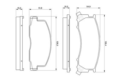 Brake Pad Set, disc brake 0 986 424 183