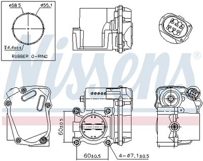 DROSSELKLAPPENSTUTZEN NISSENS 955004 5