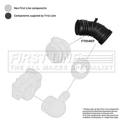 Intake Hose, air filter FIRST LINE FTH1407