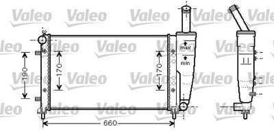 Радиатор, охлаждение двигателя VALEO 734457 для FIAT PUNTO
