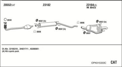 SISTEM DE ESAPAMENT WALKER OPK015333C