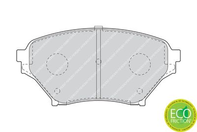 Комплект тормозных колодок, дисковый тормоз FDB1600