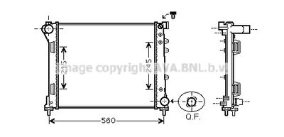 Радиатор, охлаждение двигателя AVA QUALITY COOLING FTA2403 для FIAT PANDA