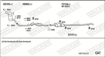 ABGASANLAGE WALKER MBT09342