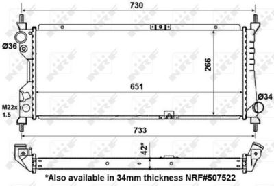 Radiator, engine cooling 56163