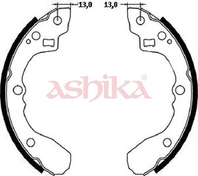 ASHIKA Stabdžių trinkelių komplektas