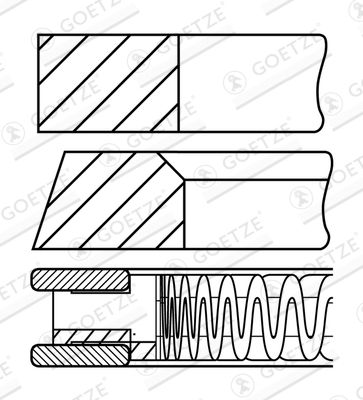 SET SEGMENTI PISTON GOETZE ENGINE 0842850000