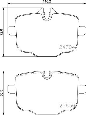 Комплект тормозных колодок, дисковый тормоз BREMBO P 06 101 для BMW iX