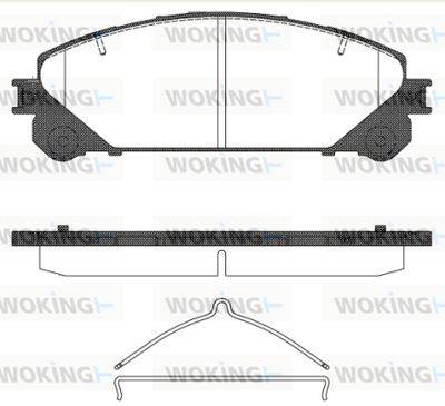 Комплект тормозных колодок, дисковый тормоз WOKING P12123.00 для LEXUS NX
