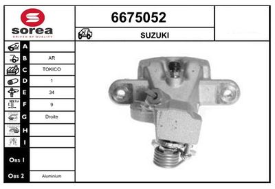 STARTCAR 6675052 Тормозной суппорт для SUZUKI SWIFT IV (FZ, NZ) 1.3 DDiS (AZG 413D) STARTCAR 6675052 Тормозной суппорт для SUZUKI SWIFT IV (FZ, NZ) 1.3 DDiS (AZG 413D)