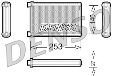 DENSO DRR05005 Радіатор пічки 