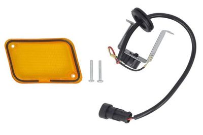 Controlelampje, zijkant Links (kleur van het glas: oranje, R10W, met lampvoet)