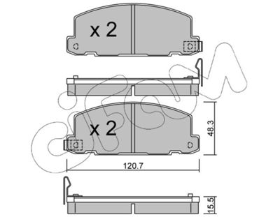 Комплект тормозных колодок, дисковый тормоз CIFAM 822-360-0 для ISUZU GEMINI