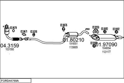 SISTEM DE ESAPAMENT MTS FORD44769A007813